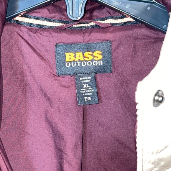 BASS OUTDOOR Women's Contrast Hood Sherpa Soft Pullover, tan XL - Picture 6 of 9